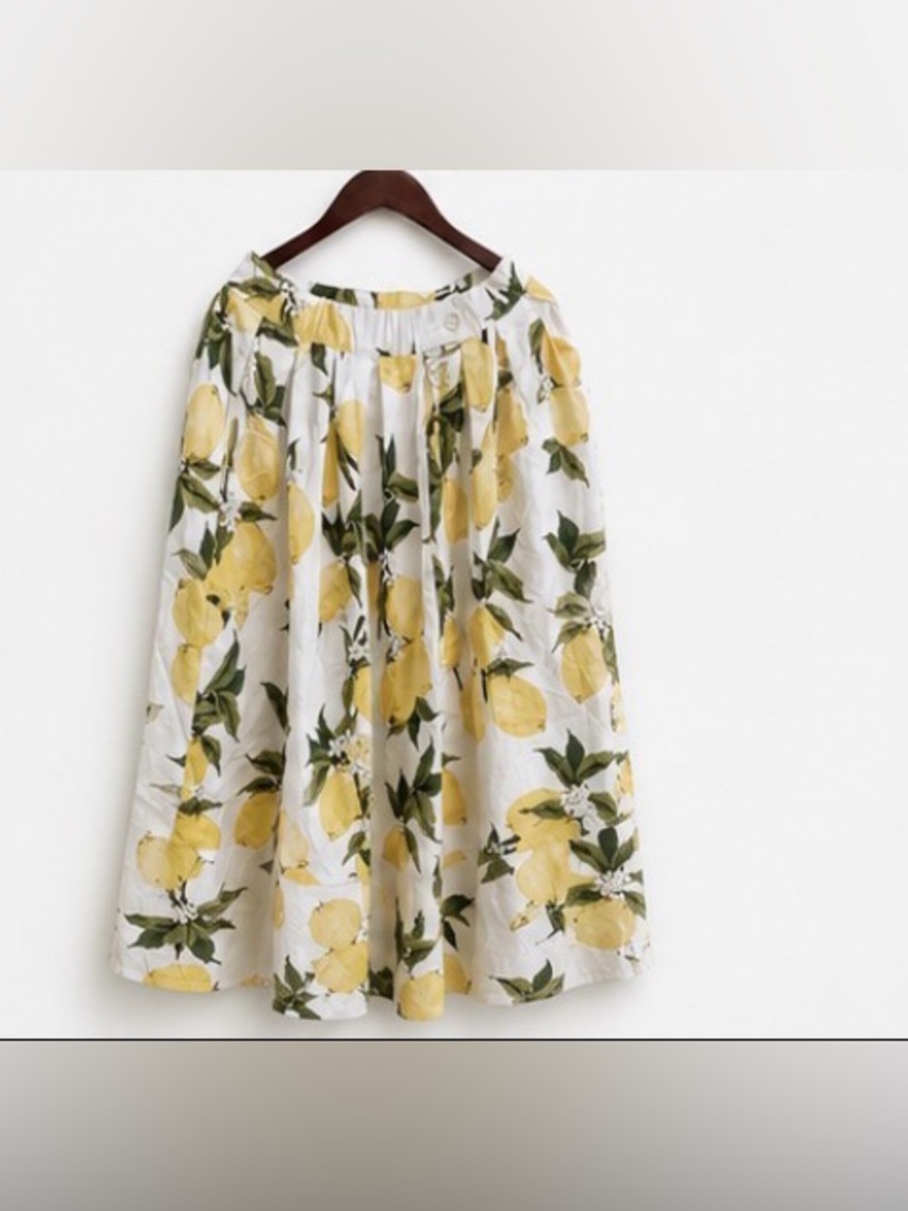 Handmade Nantucket, lemon print skirt medium cottage core coastal